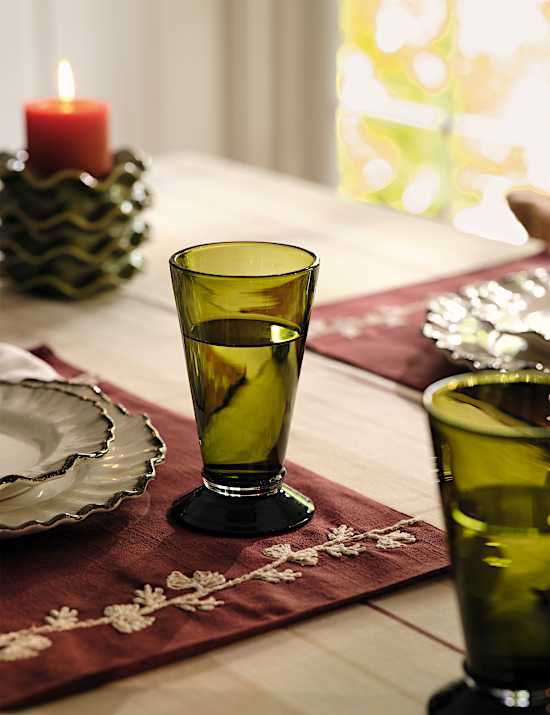 Set of 2 Footed Hi Ball Glasses