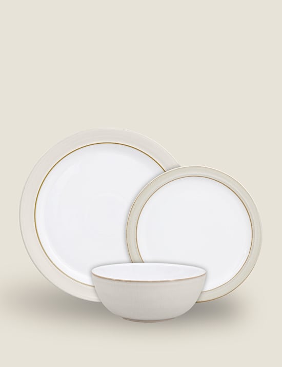 12 Piece Natural Canvas Dinner Set