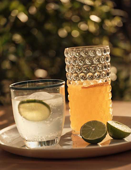 Set of 4 Contrast Rim Acrylic Picnic Tumblers