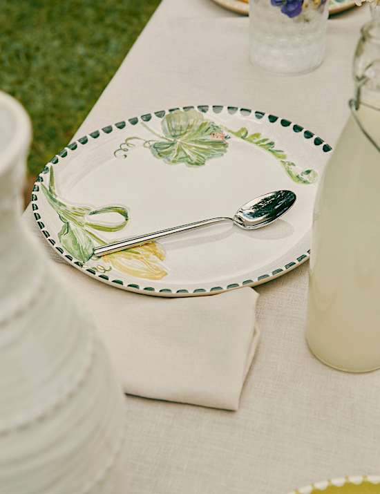 Set of 4 Floral Picnic Dinner Plates
