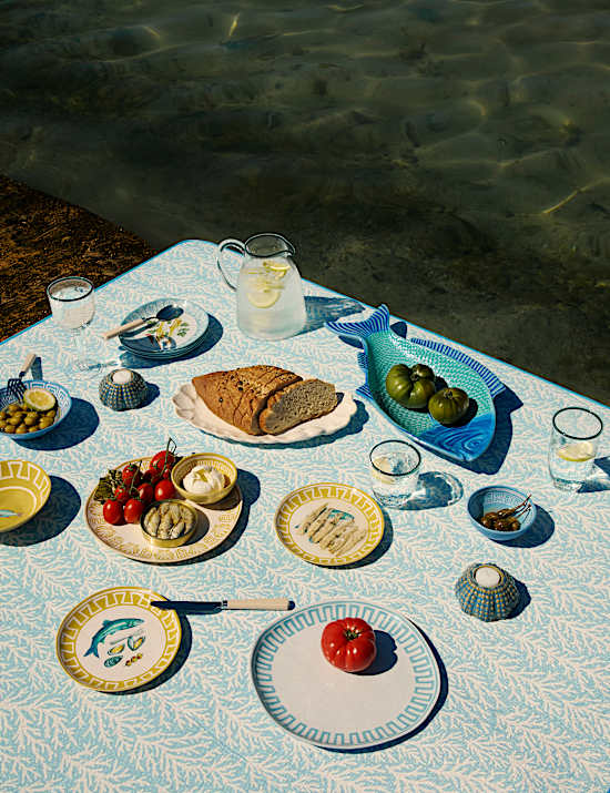 Set of 4 Coastal Picnic Cereal Bowls