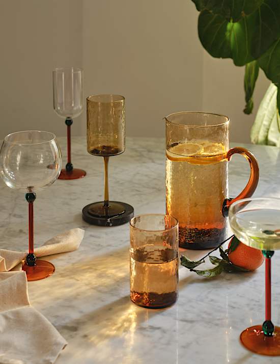 Set of 4 Hammered Tumblers