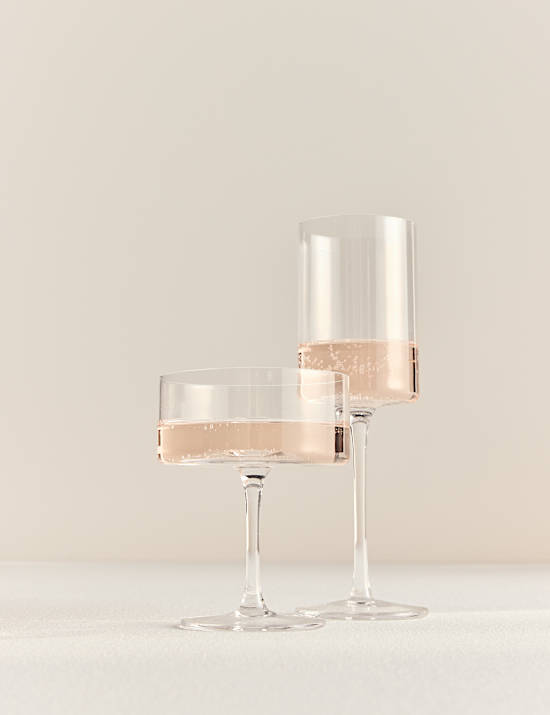 Set of 2 Straight Sided Coupe Glasses