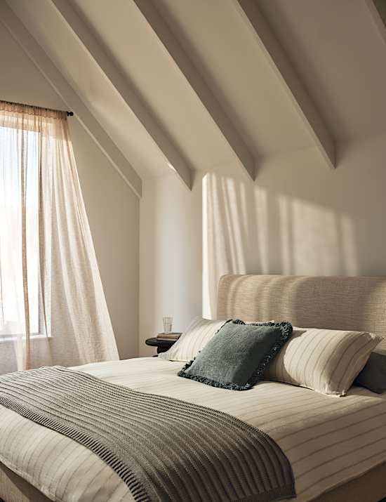 Linen Rich Striped Jacquard Bedding Set