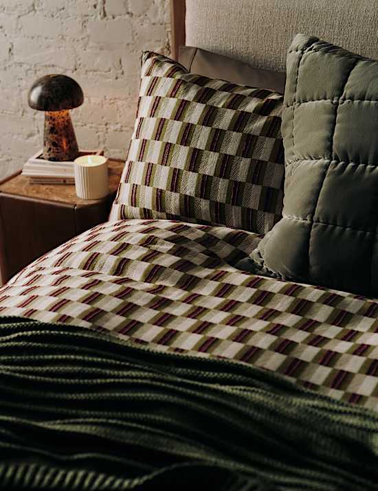Checkerboard Gauze Jacquard Bedding Set