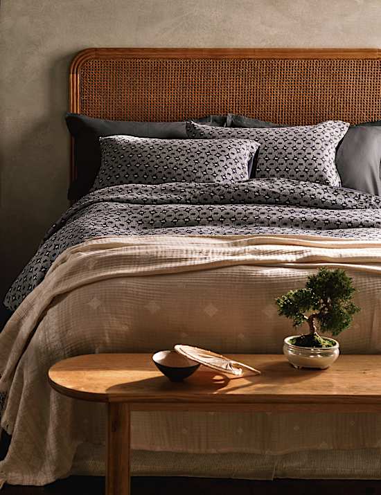 Zuiver katoenen Kanbina Dobby-beddengoedset met jacquard-motief