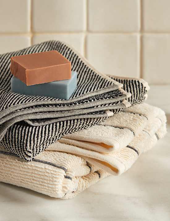Pure Cotton Narrow Striped Towel