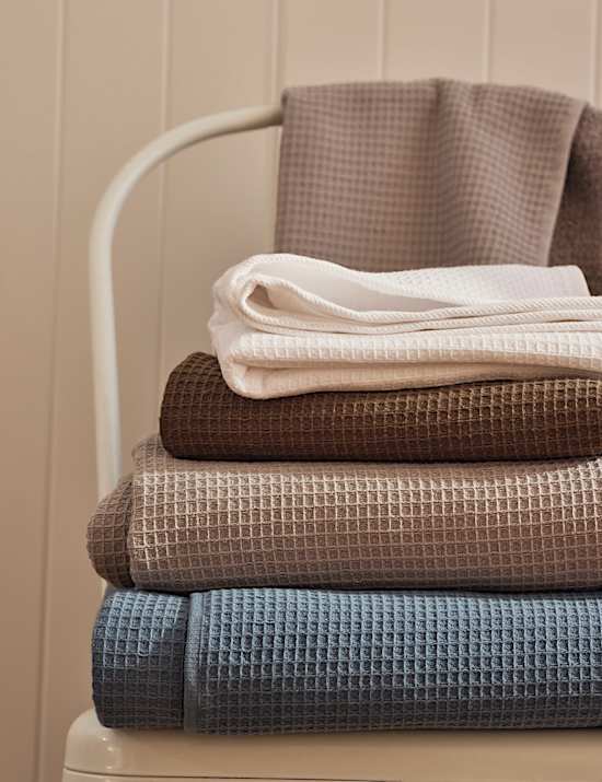 Pure Cotton Reverse Waffle & Terry Towel