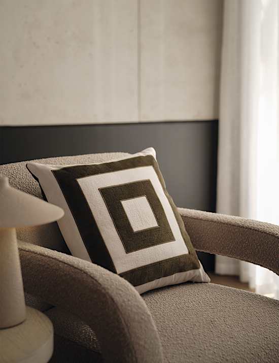 Box Applique Square Cushion