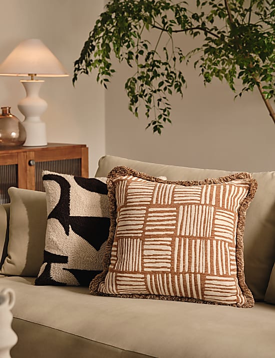 Chenille Striped Cushion