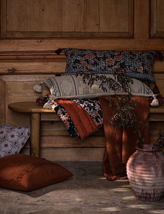 Seville Amar Large Textured Bolster Cushion