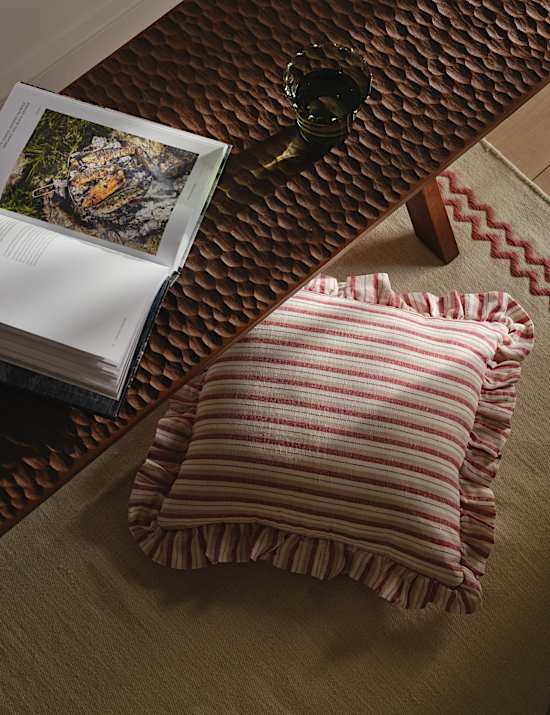 Linen Blend Striped Cushion