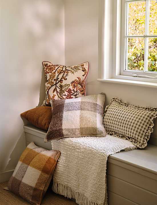 Pure Wool Basket Weave Cushion