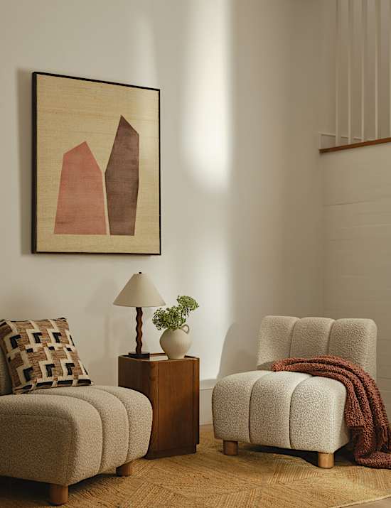 Coussin en laine mélangée à motif géométrique