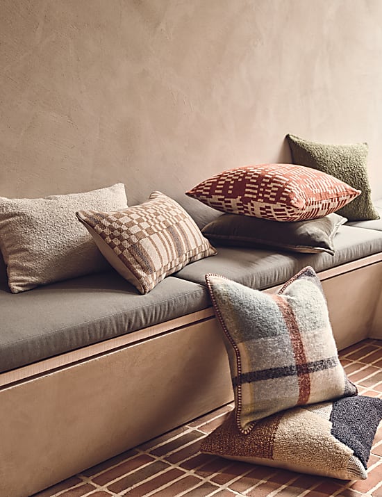 Pure Cotton Boucle Bolster Cushion