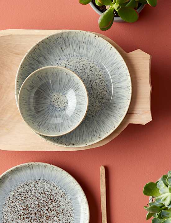 Set of 4 Halo Speckle Pasta Bowls