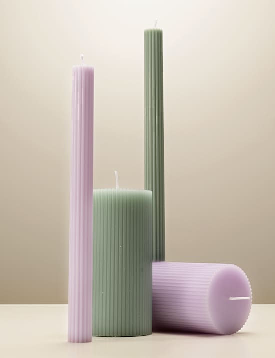 Ridged Pillar Candle