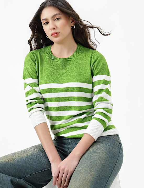 PRINTED OPP CREW NECK JUMPER