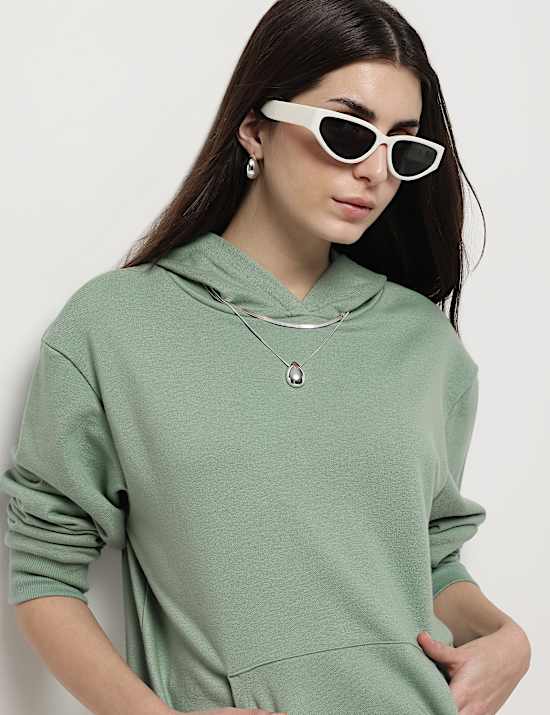 Cotton Rich Hooded Sweatshirt