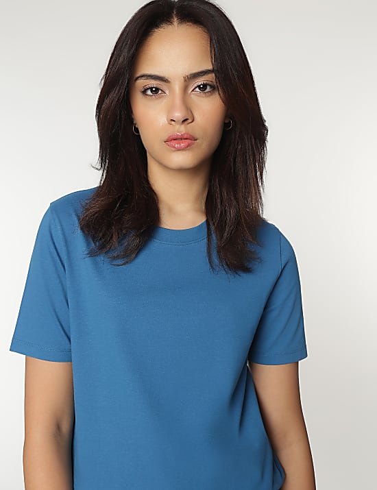 Pure Cotton Crew Neck T-Shirt