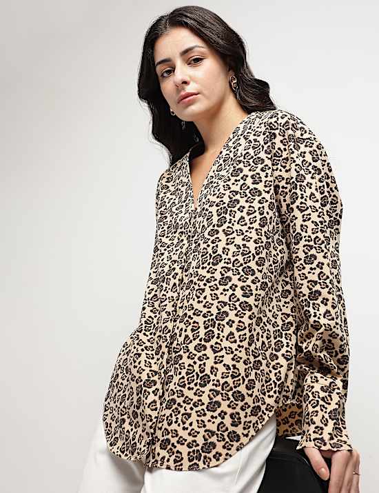 Pure Cotton Animal Print Shirt