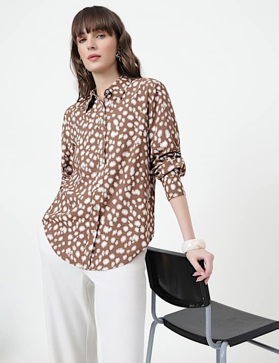 Abstract Classic Collar Shirt