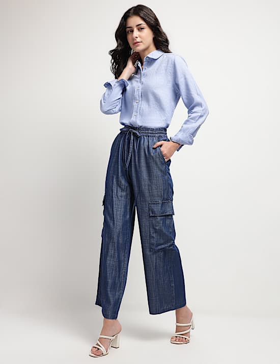 Pure Linen Spread Collar Shirt