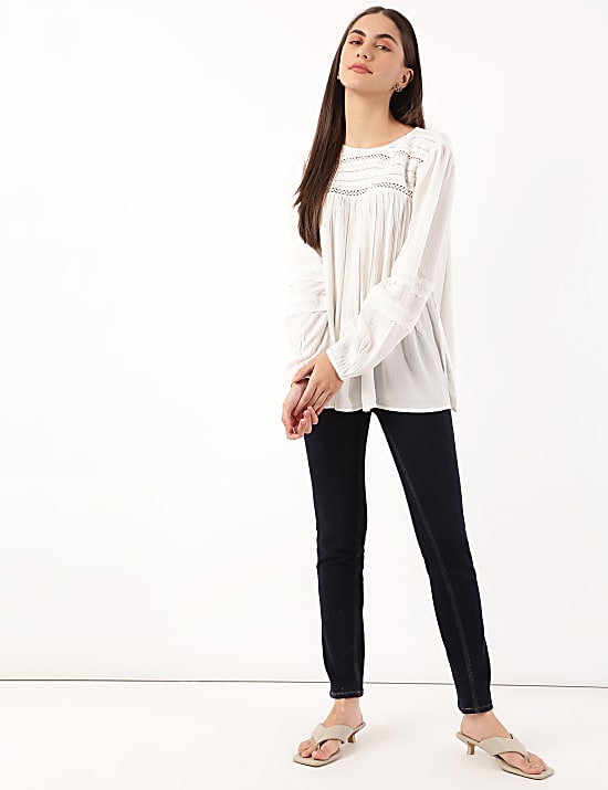 Cotton Mix Plain Slim Fit Jeans