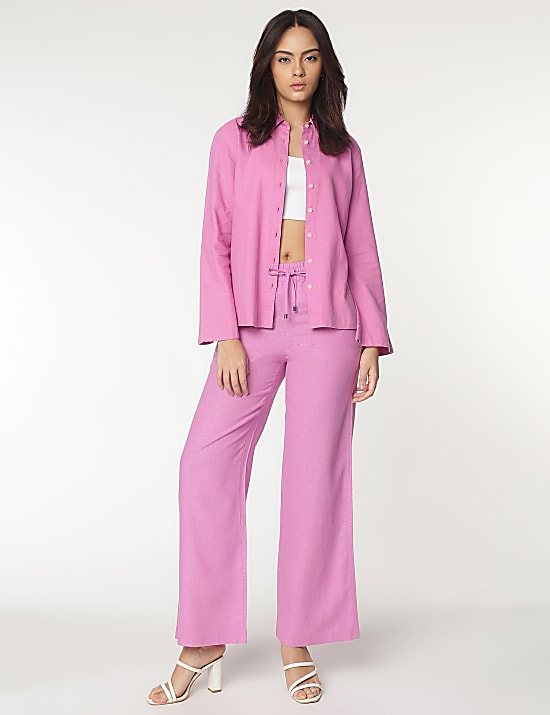 Linen Rich Relaxed Fit Pants