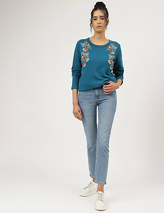 Slim Fit Cotton Blend Jeans