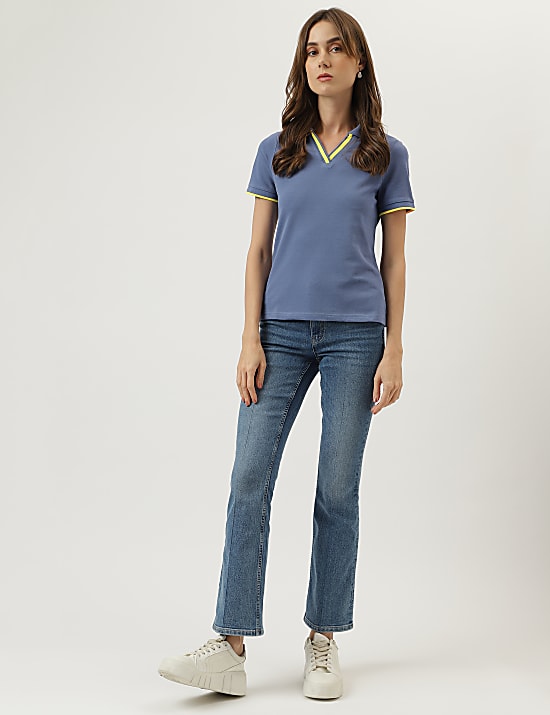 Bootcut Cotton Blend Jeans