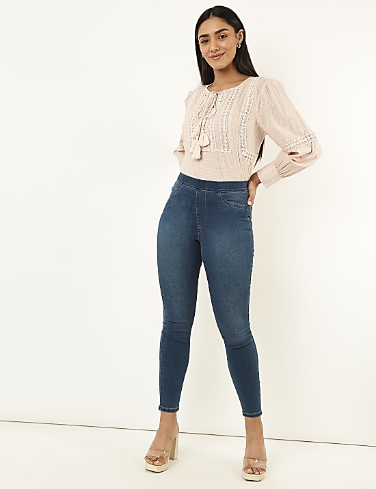 Solid Regular Fit Jeggings