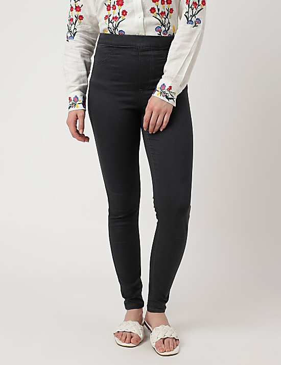 Cotton Mix Plain Regular Fit Jeggings