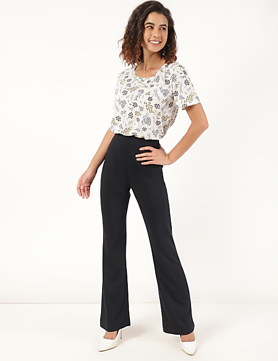 Viscose Mix Plain Regular Fit Trouser