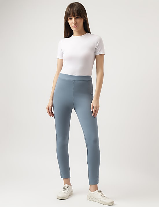 Viscose Blend Solid Ankle Treggings