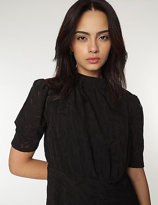 Mandarin Neck Maxi Dress