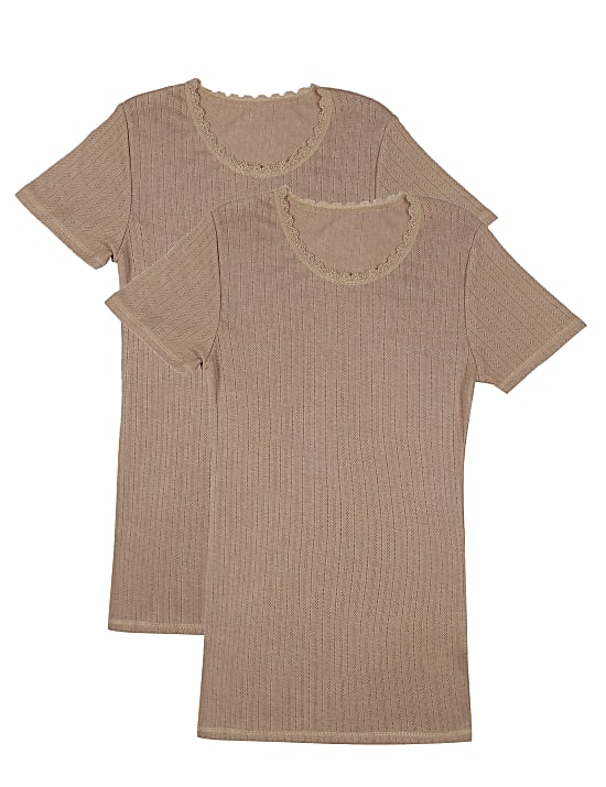 2 Pack Viscose Mix Self Design Round Neck Vest