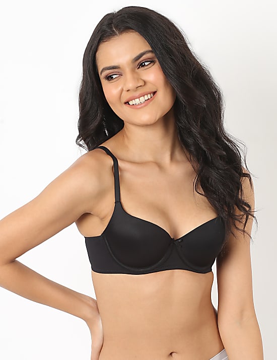 Polyamide Mix Plain Regular Fit Bra