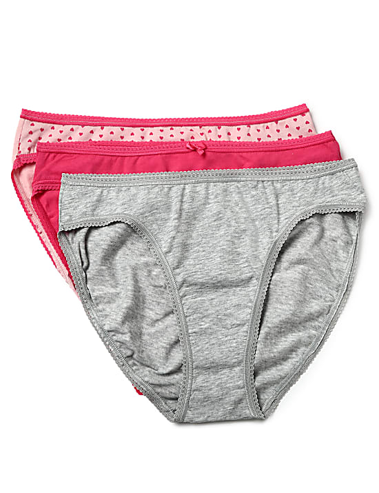 Pack of 3 Cotton Mix High Legs Panty