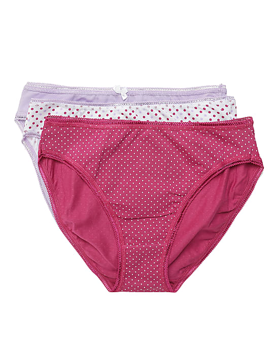 Pack of 3 Cotton Mix High Legs Panty