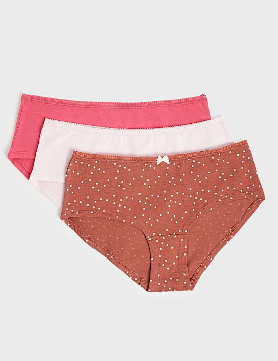 3pk Cotton Rich Low Rise Knickers