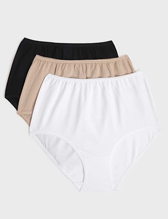 3pk Pure Cotton Full Briefs