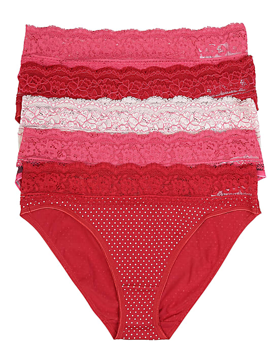 Pack of 5 Printed Lace Trim Knickers