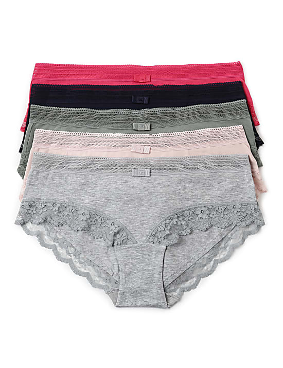 Pack of 5 Cotton Mix Lace Knickers