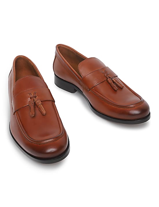 Pure Leather Plain Loafers