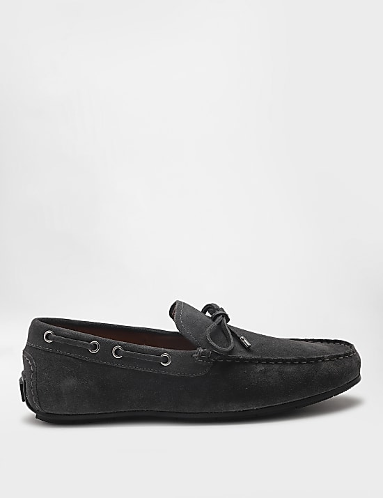 Pure Leather Plain Slip-On Loafers