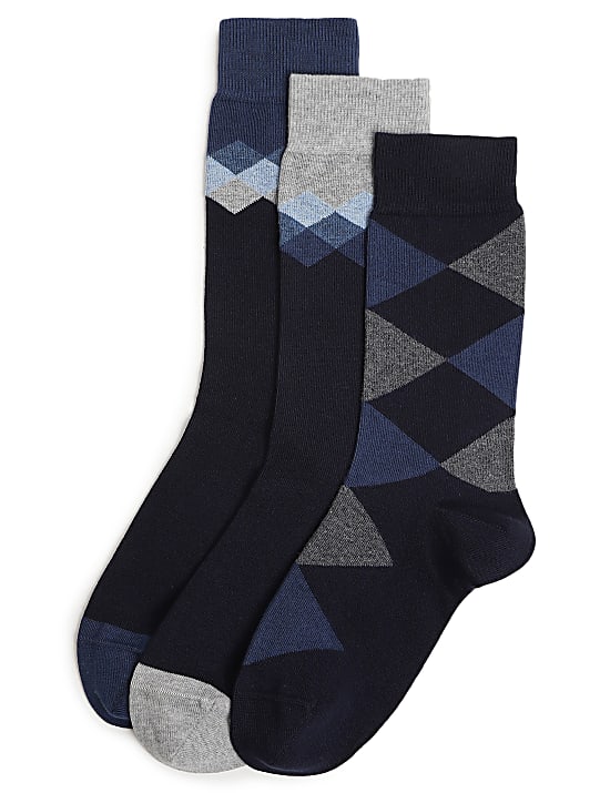 3pk Chevron Ankle Length Socks