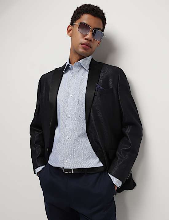 Pure Cotton Textured Full Sleeves Shirt