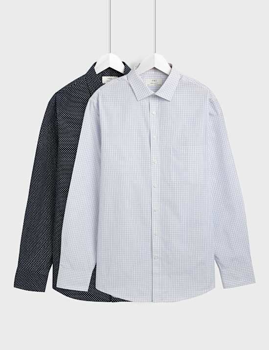 2pk Easy Iron Shirts