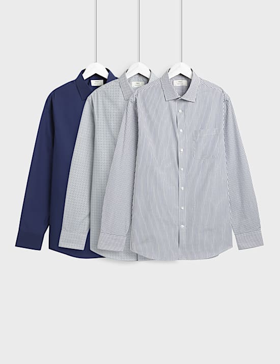 3pk Easy Iron Shirts